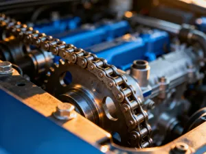 Zbliżenie na mechanizm hamulca bębnowego z widocznymi szczękami i sprężynami w warsztatowym otoczeniu.