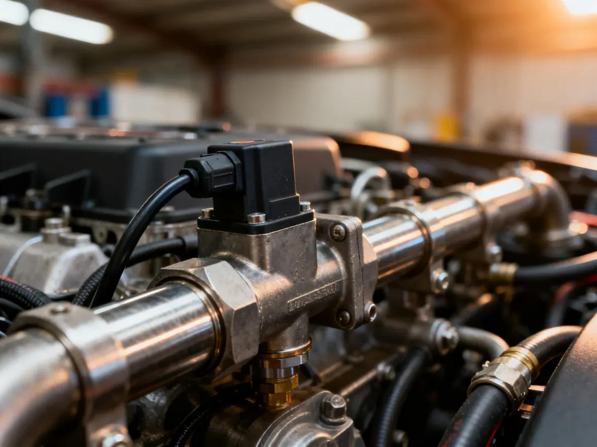 Zawór regulacji ciśnienia paliwa na listwie Common Rail z wtyczką elektryczną