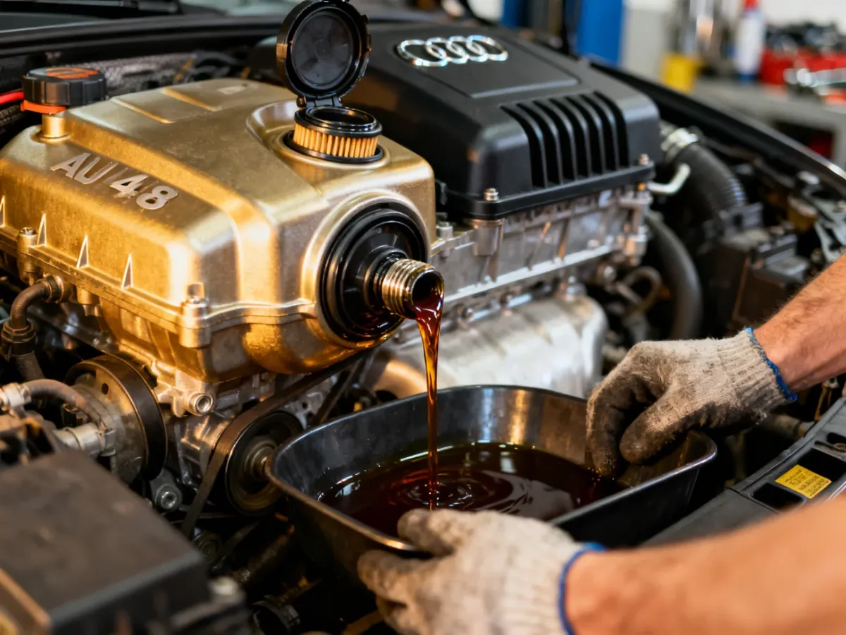 Wymiana oleju w silniku Audi A4 B8